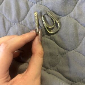 Elegant Gold and Silver Hoop Earrings